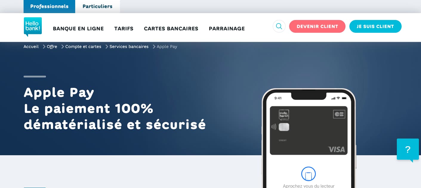 activer le paiement mobile chez Hello bank!