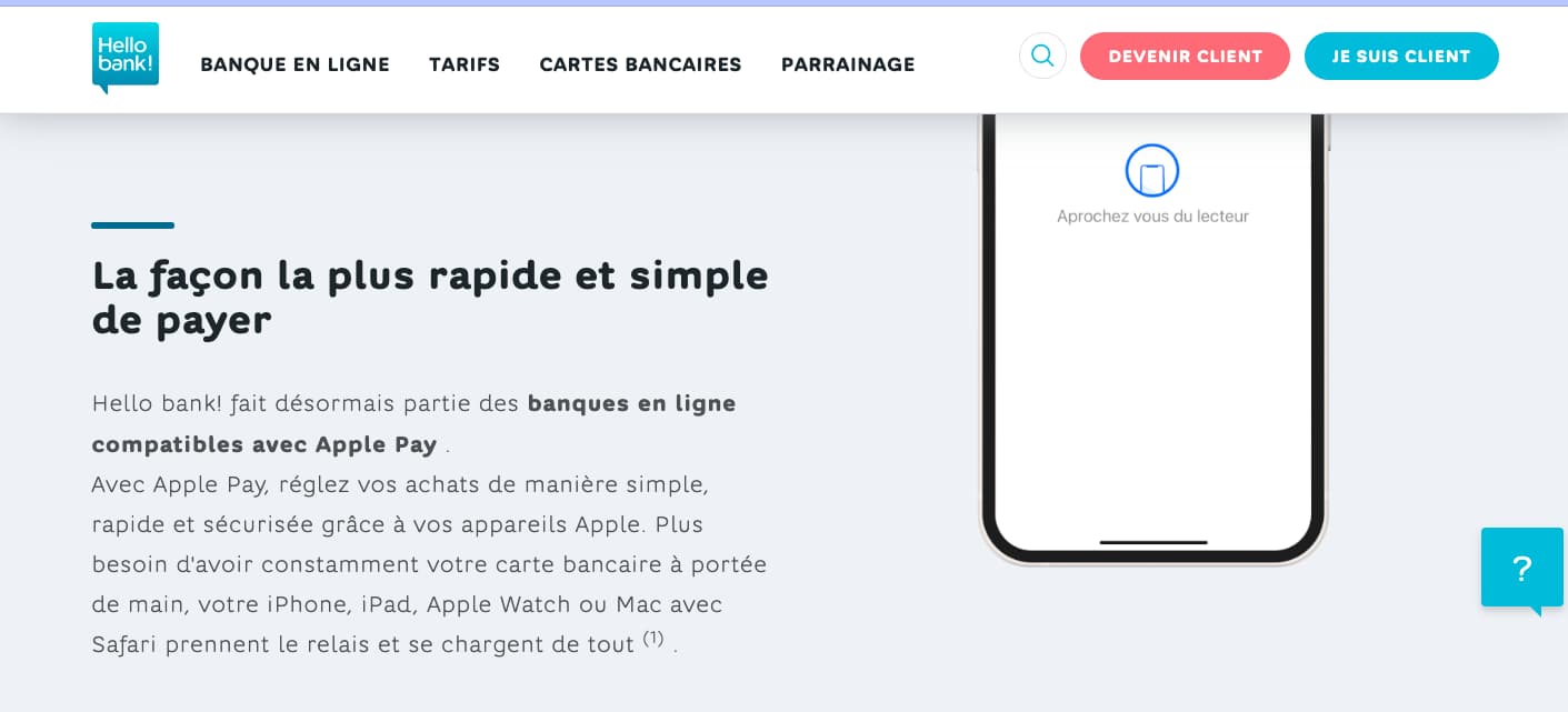 paiement mobile apple pay frais