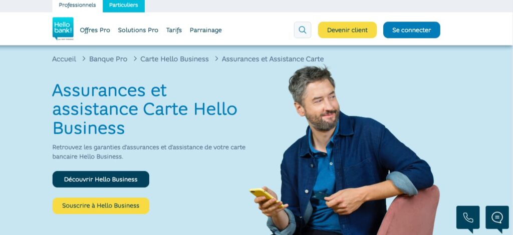 Carte Hello Business assurances