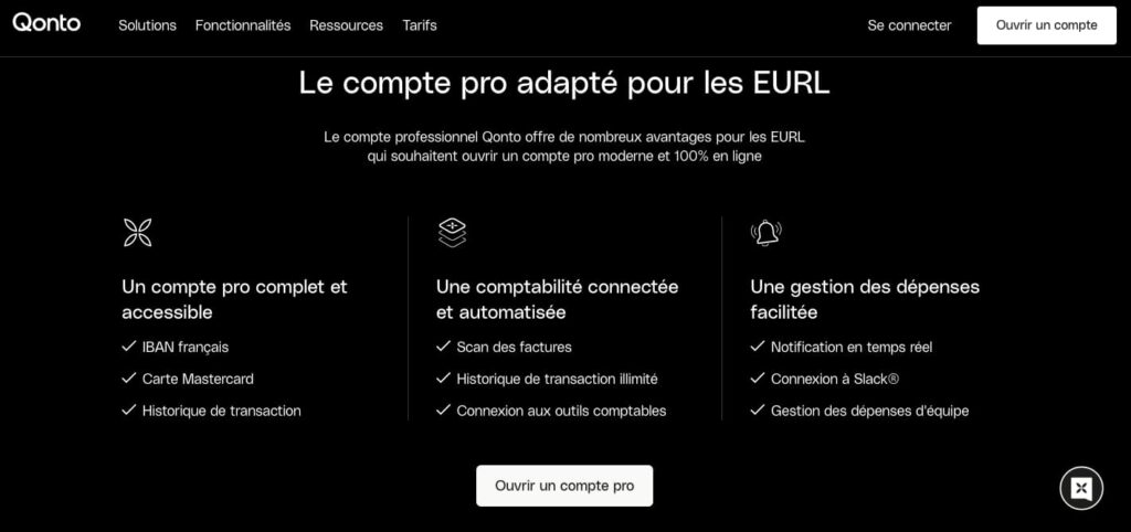 Obligation compte pro eurl
