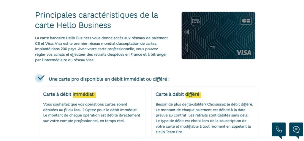 Visa Hello Business débit