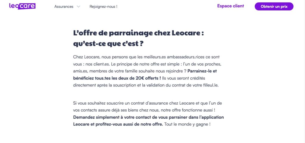 trouver parrainage leocare