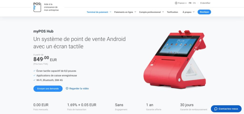 Caisse enregistreuse mypos hub