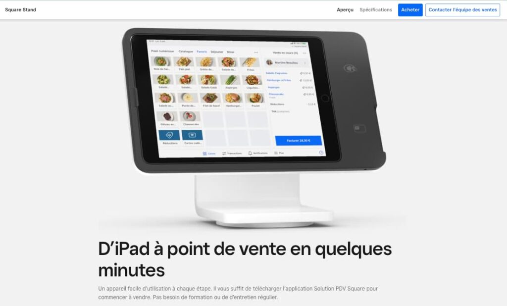 Caisse enregistreuse square stand