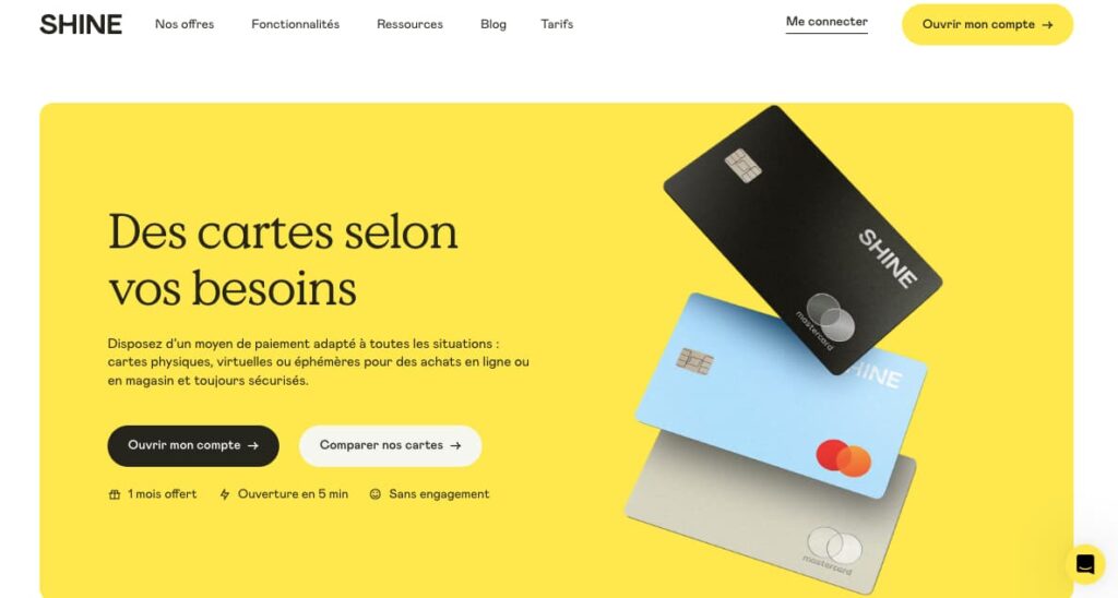 Shine avis carte bancaire