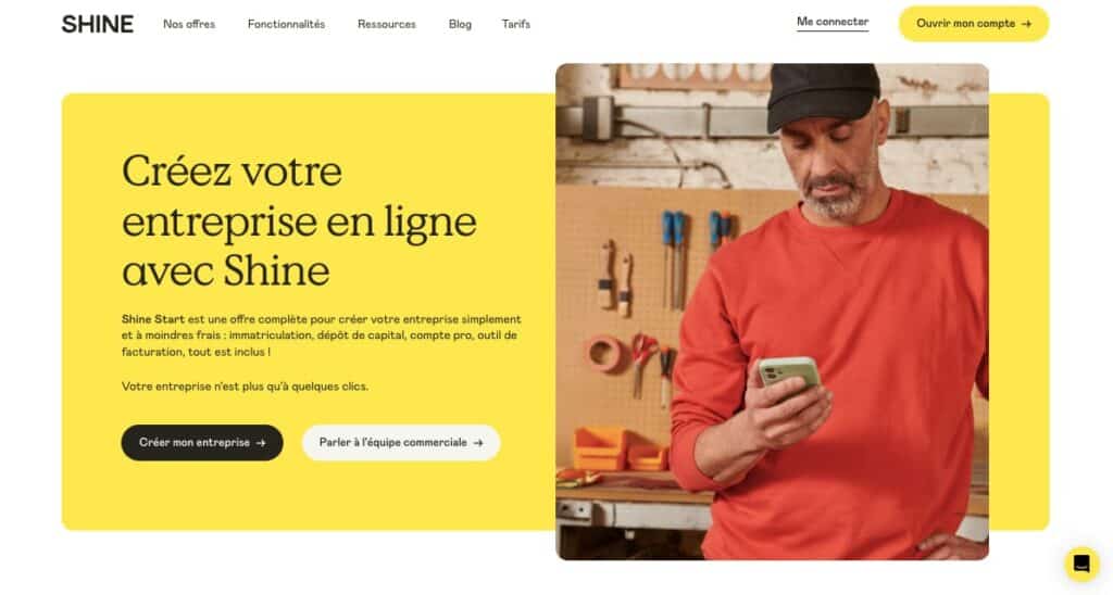 Shine avis création d'entreprise