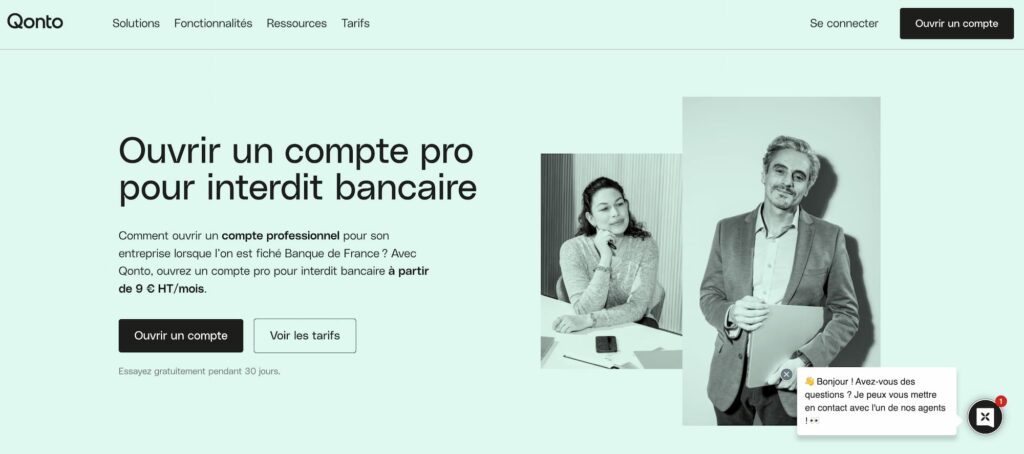 Meilleure banque pour ouvrir un compte pro interdit bancaire