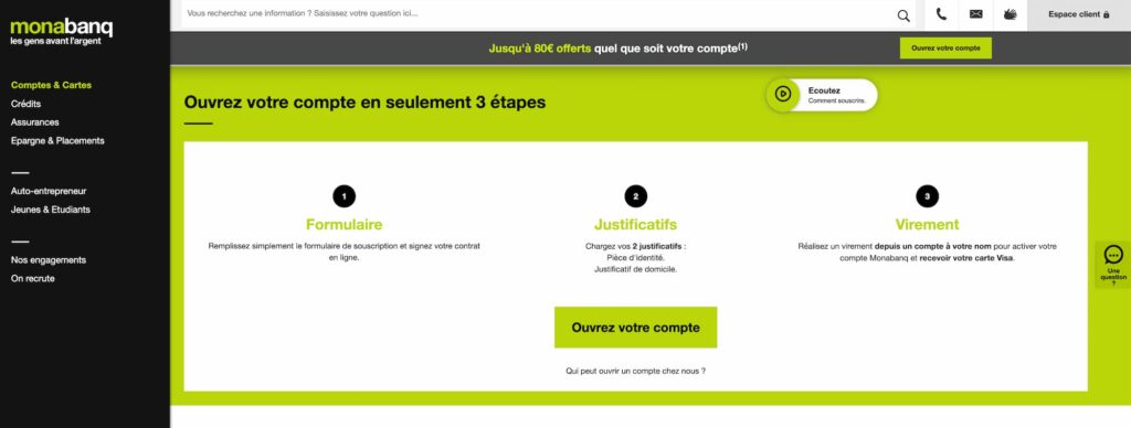 ouvrir un compte dans la banque en ligne du CIC