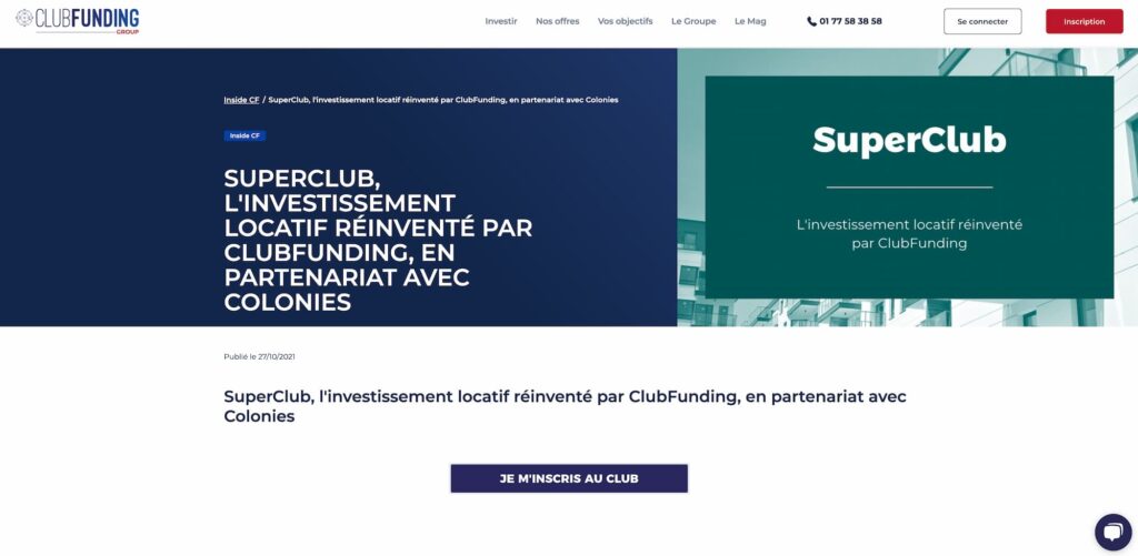 Clubfunding crowdfunding avis actif
