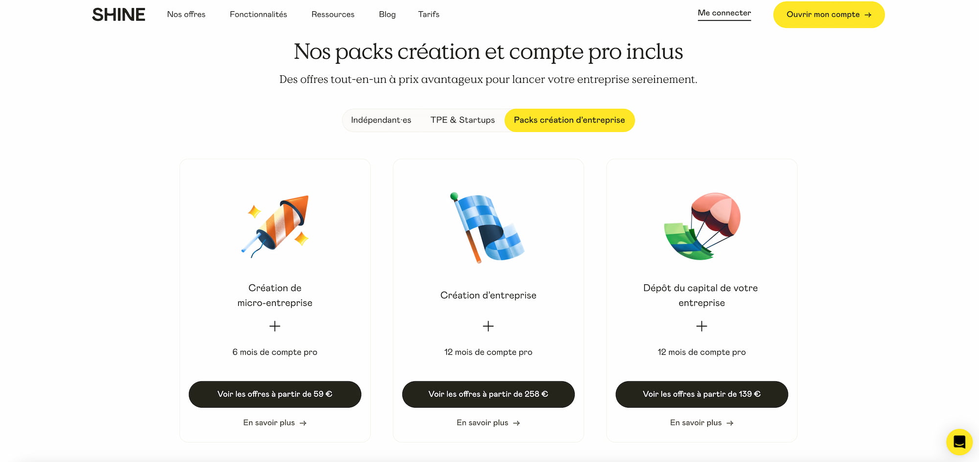 Création SAS tarifs 