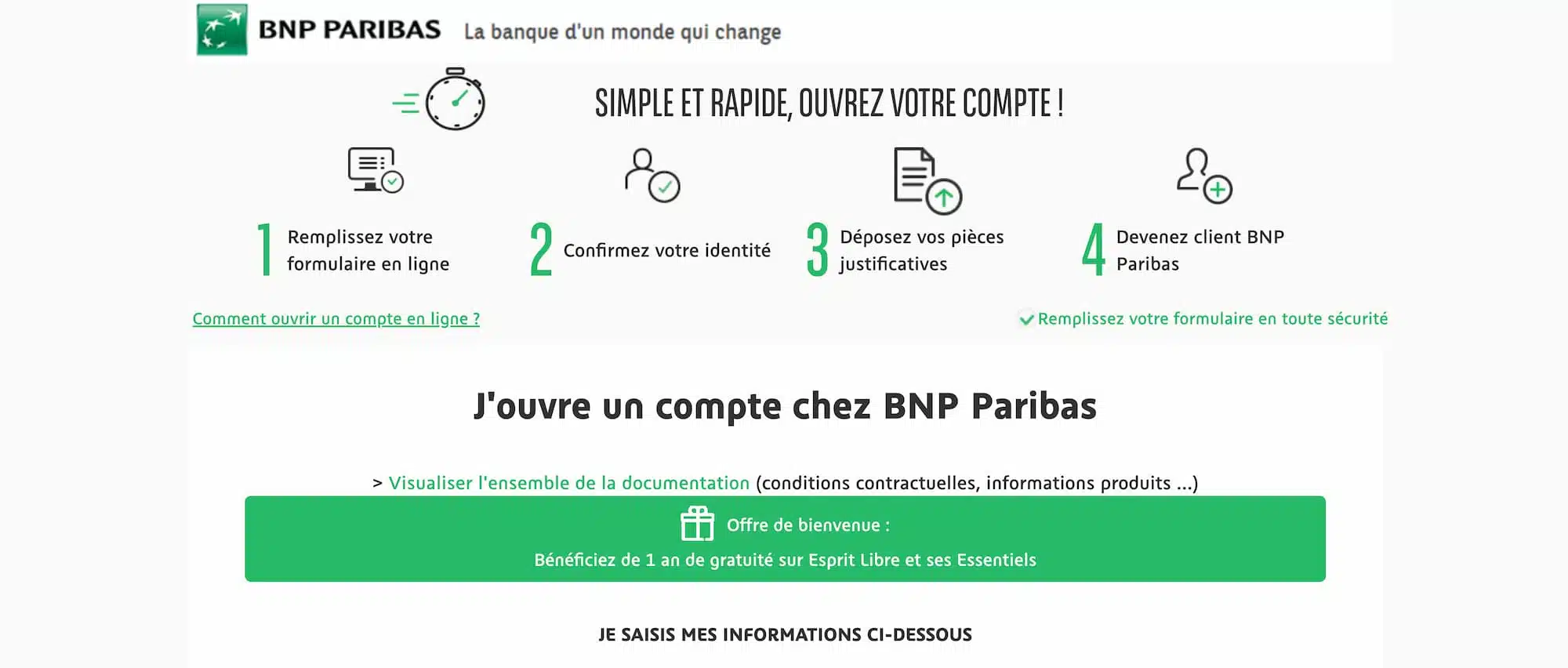 ouvrir un compte jeune bnp documents