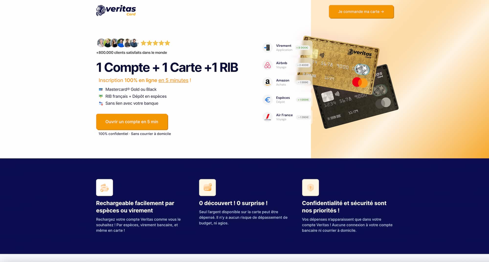 utiliser un code promo pour la carte Veritas