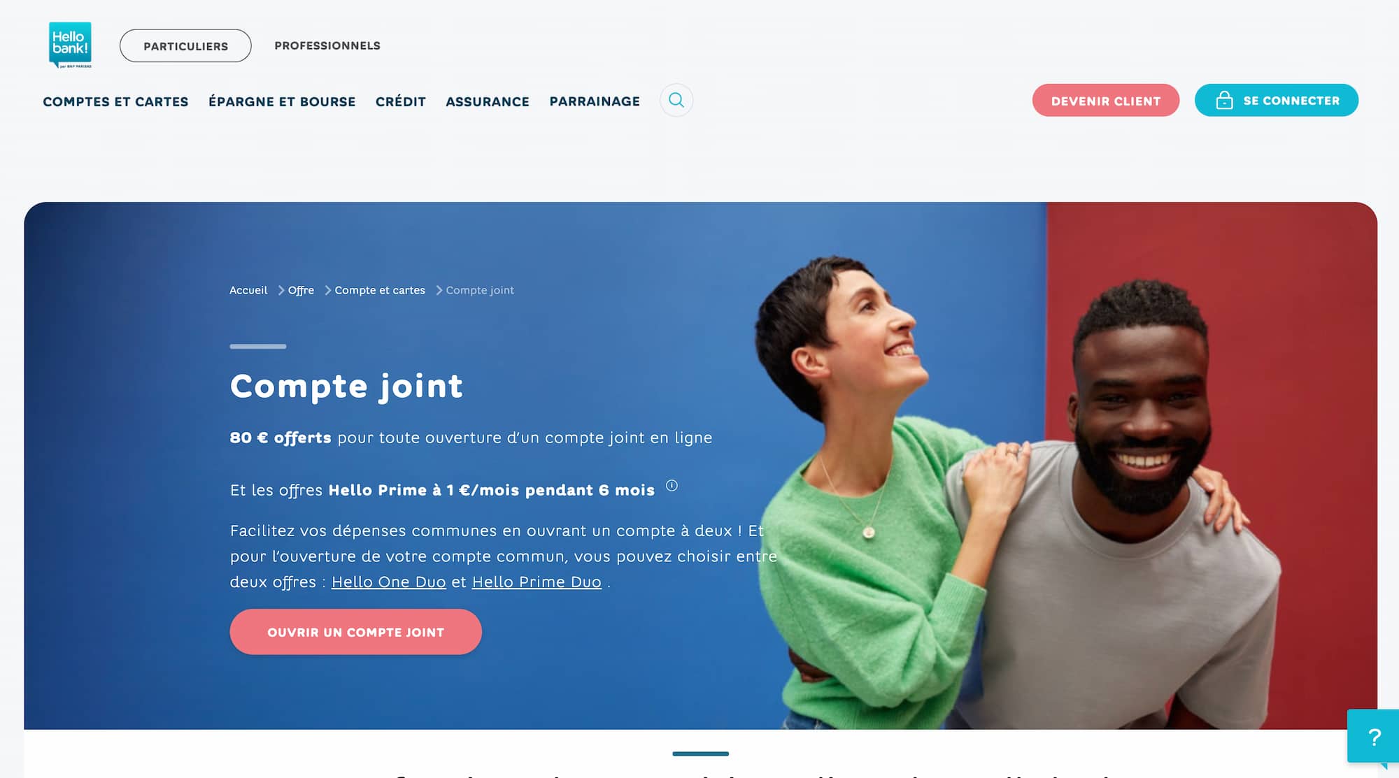 ouvrir un compte commun hello bank avantages