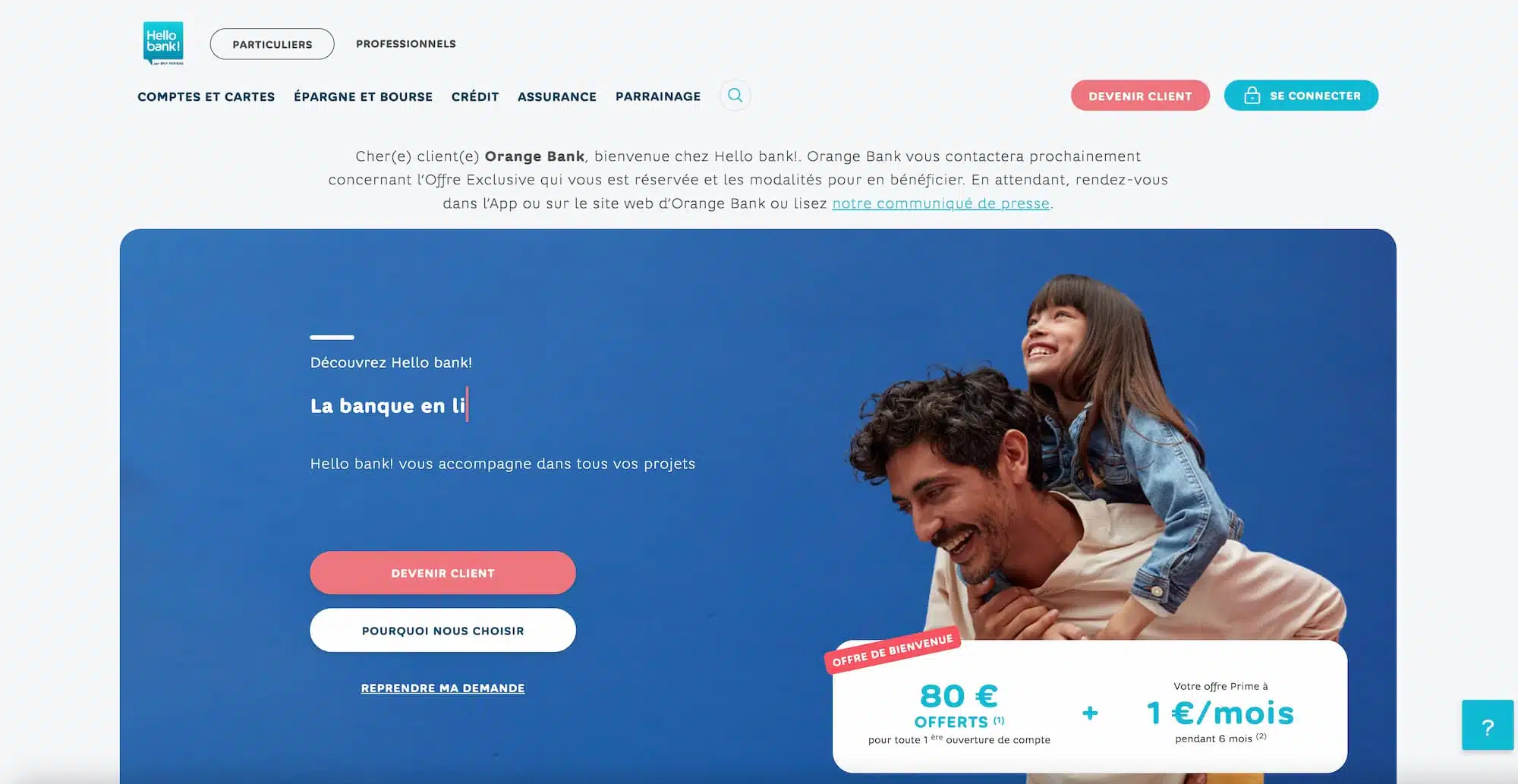 avantages de Hello bank! pour remplacer Orange Bank :
