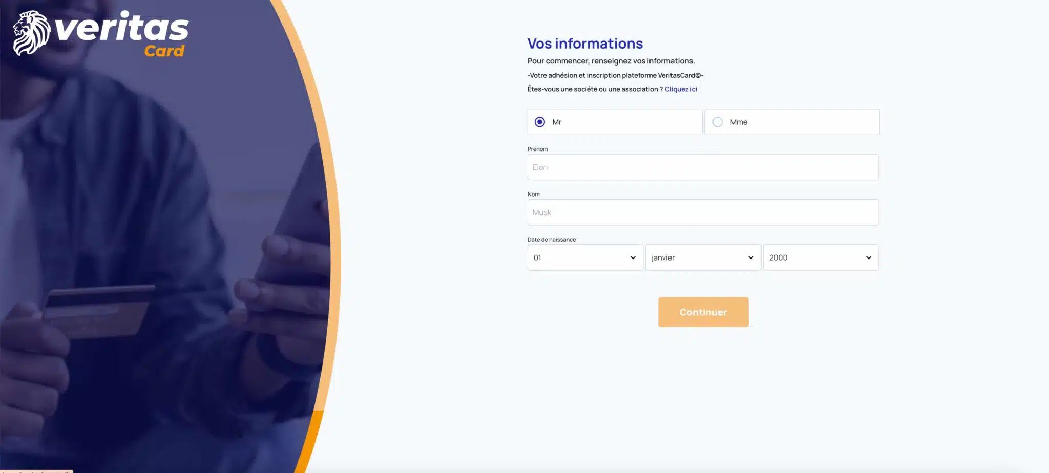 premier depot ouverture compte veritas