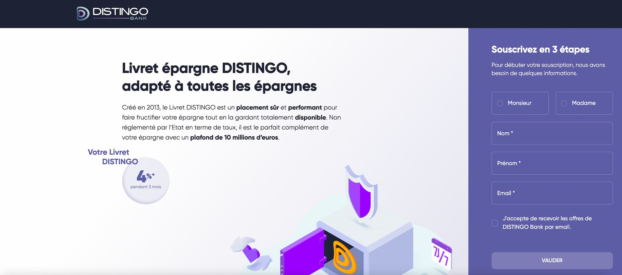 Livret distingo à 4%