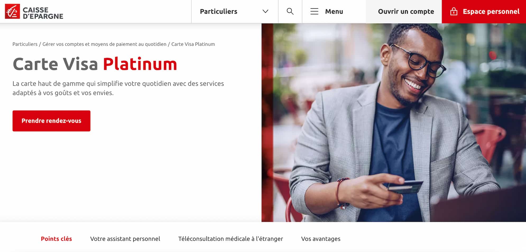 carte bancaire Platinum Caisse d'Épargne