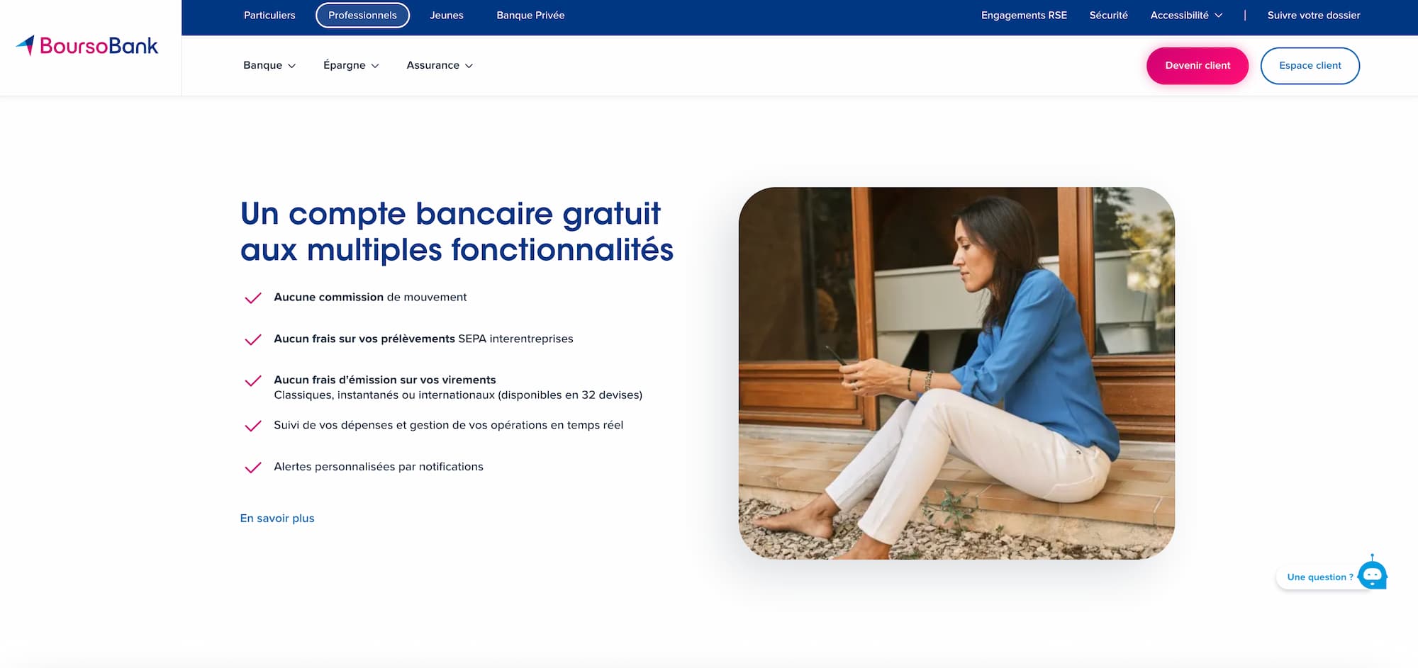 outils compte pro Bourso Business 50 euros