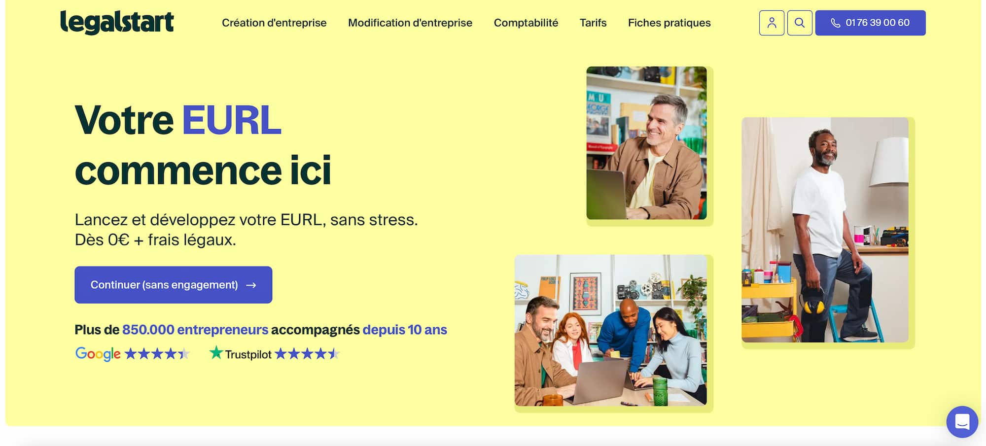 offre legalstart creation EURL