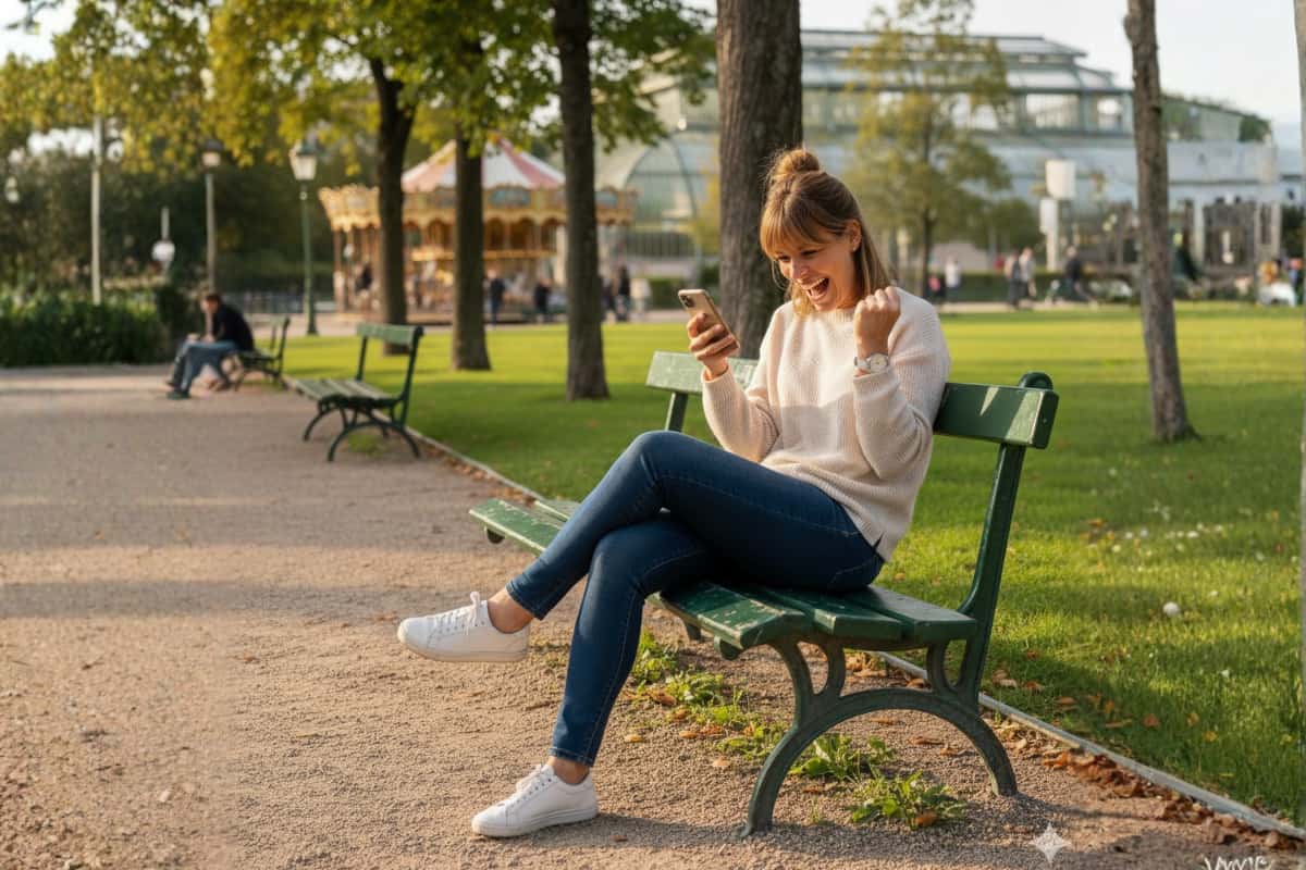 Femme heureuse épargne