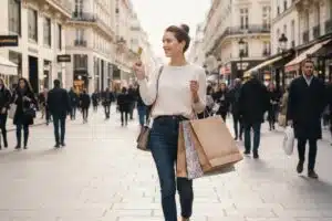 femme shopping paris