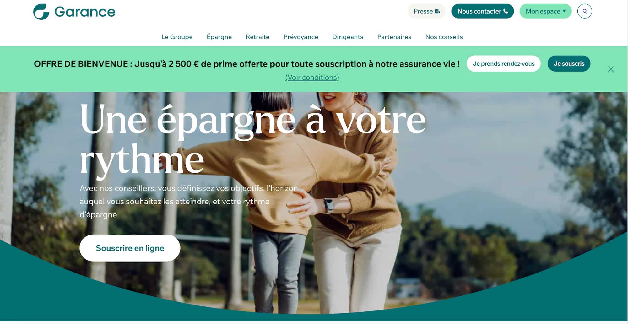 Interface Garance Épargne