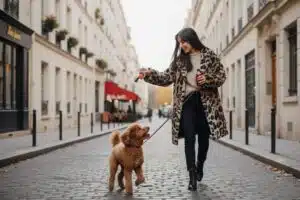 Assurance Animaux : l’astuce qui fait fondre le prix les premiers mois ! Femme balade son chien paris