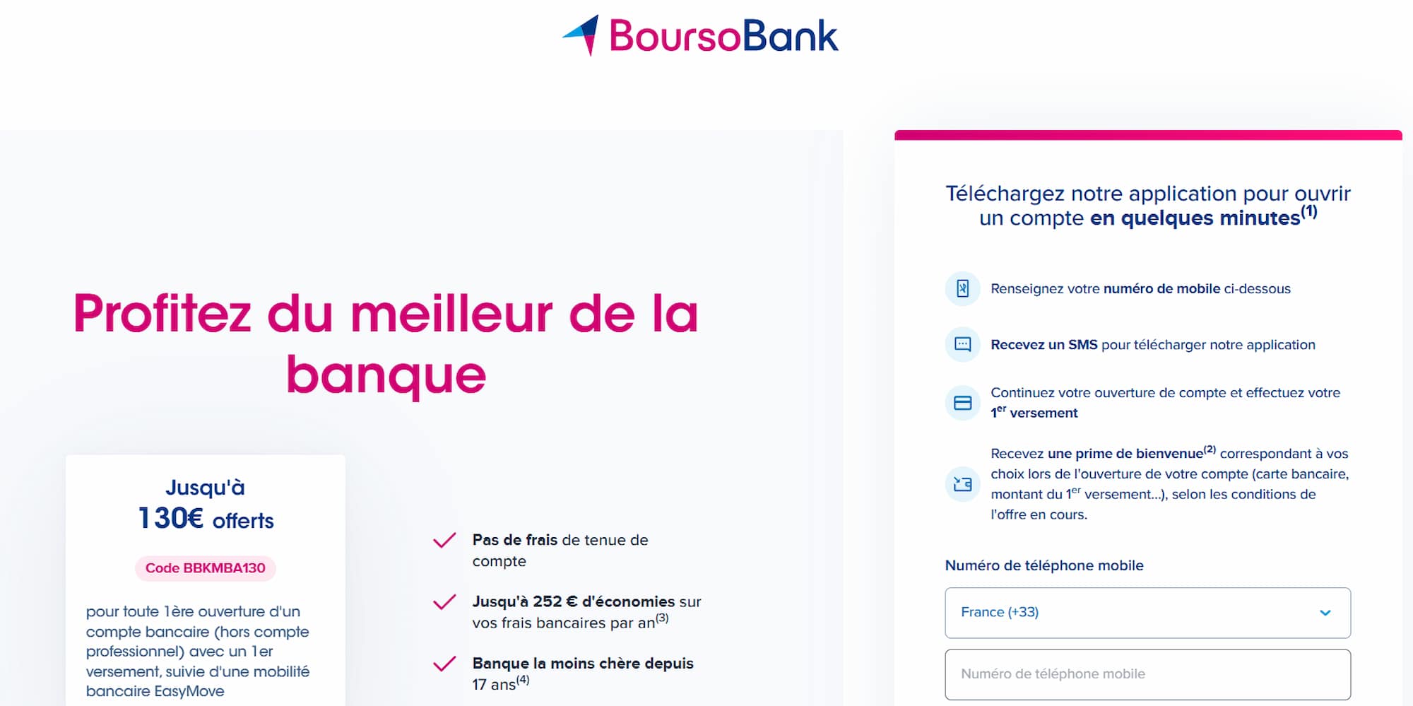 Offre BoursoBank 130€