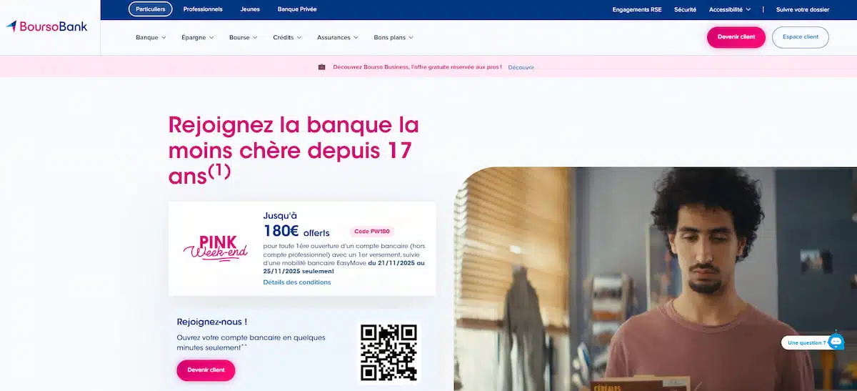 Pink Week-end BoursoBank 180€