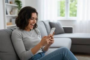 femme-contente-de-voir-offre-bancaire-a-saisir-sur-son-smartphone