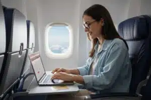 Banque Pro : Comment 34 devises sur un seul compte font exploser les économies ! femme voyage d'affaires