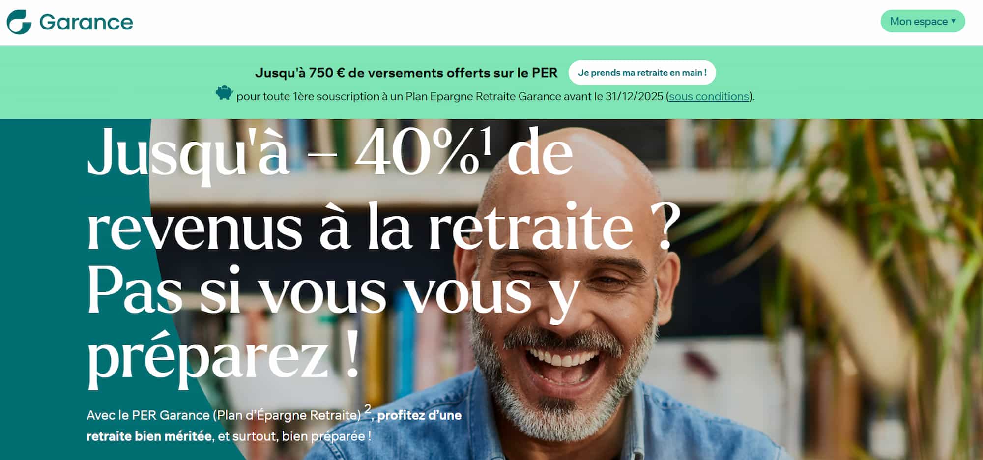 Offre PER Garance - Prime jusqu'à 750€