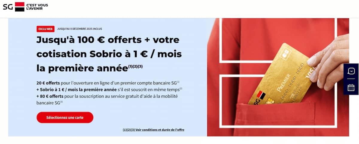 100 euros offerts Société Générale