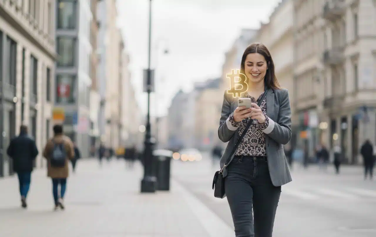 Femme achat crypto