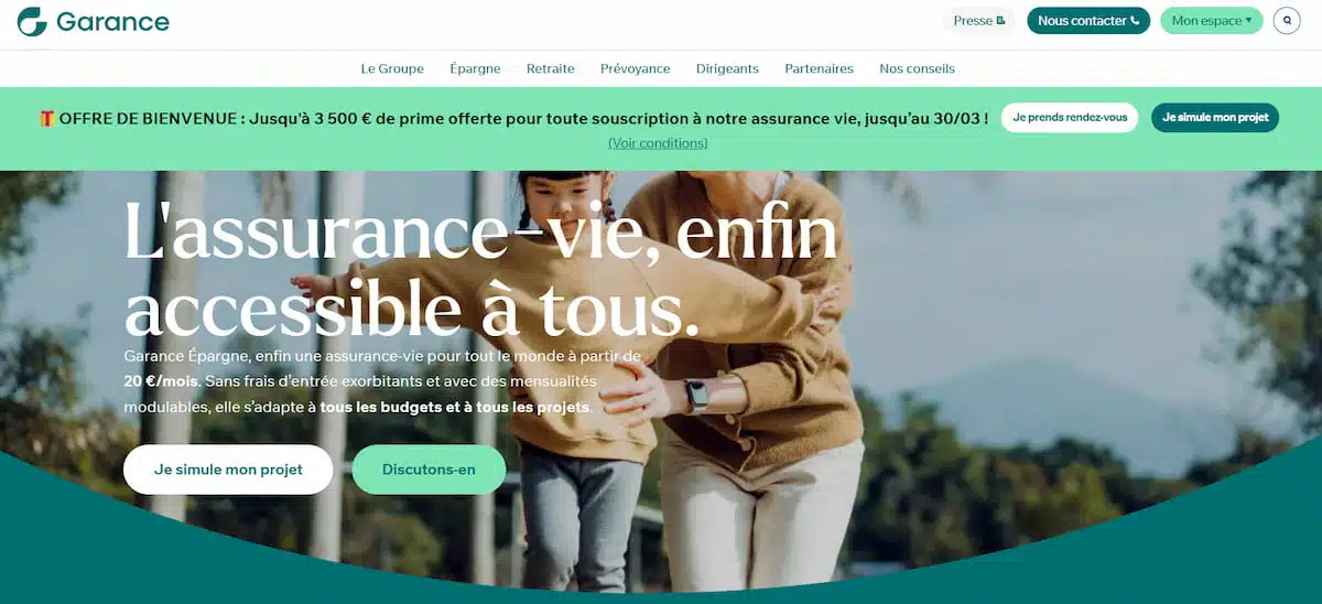 Offre Garance Épargne janvier-mars 2026