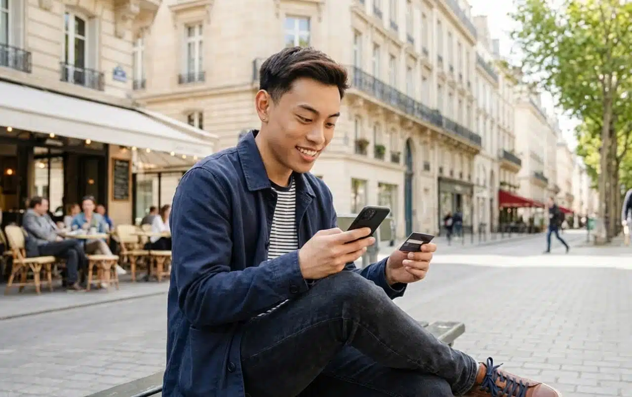 Homme achète des crypto rapidement