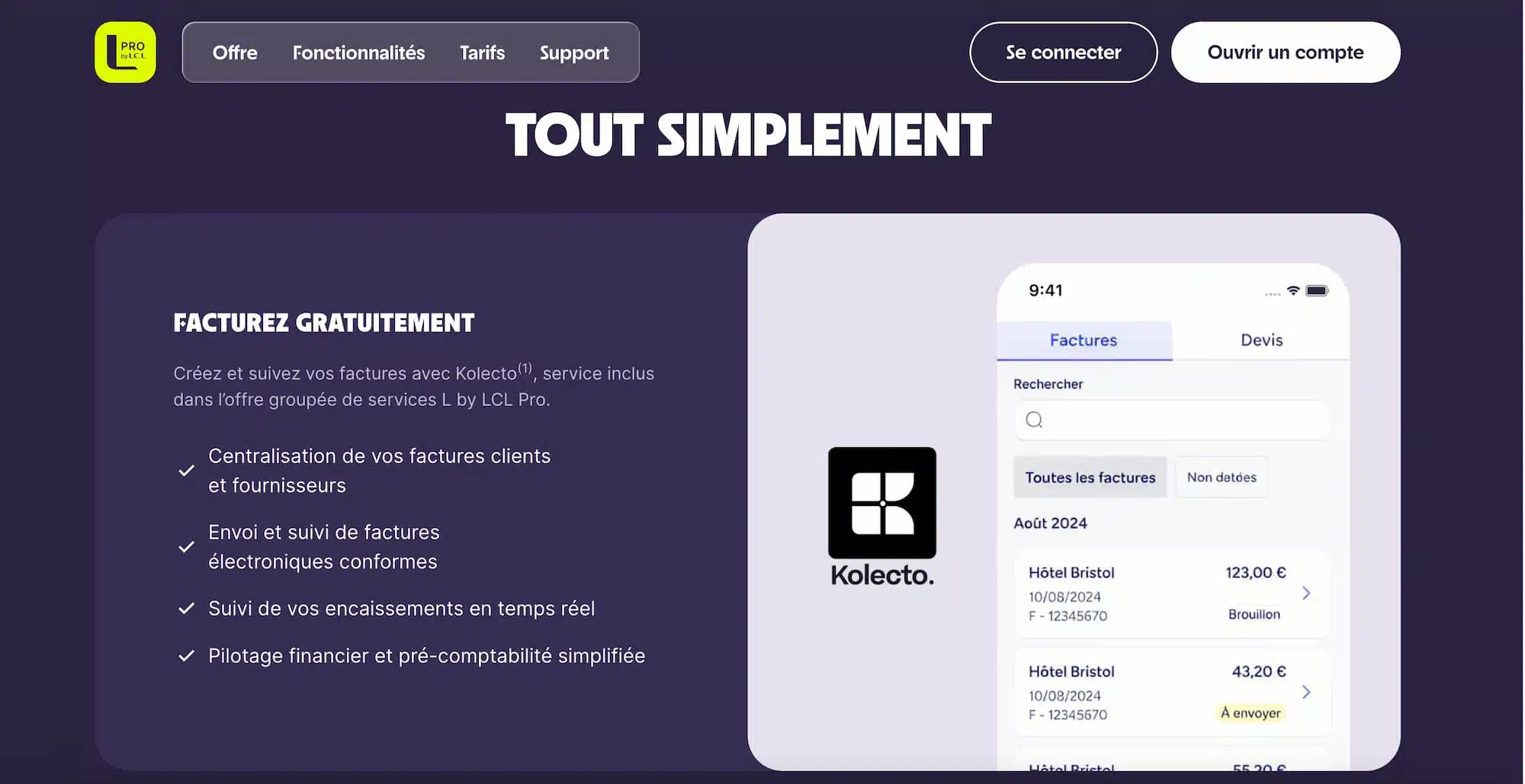 Facturation électronique L by LCL Pro