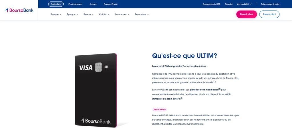 fonctionnalités carte bleue en ligne