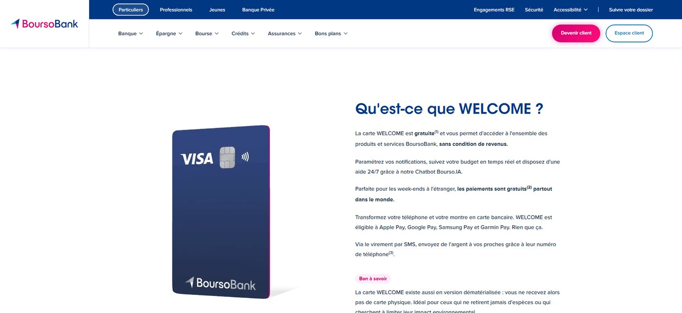 Banque la moins chère étudiant