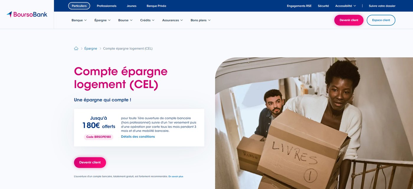 PEL CEL BoursoBank épargne