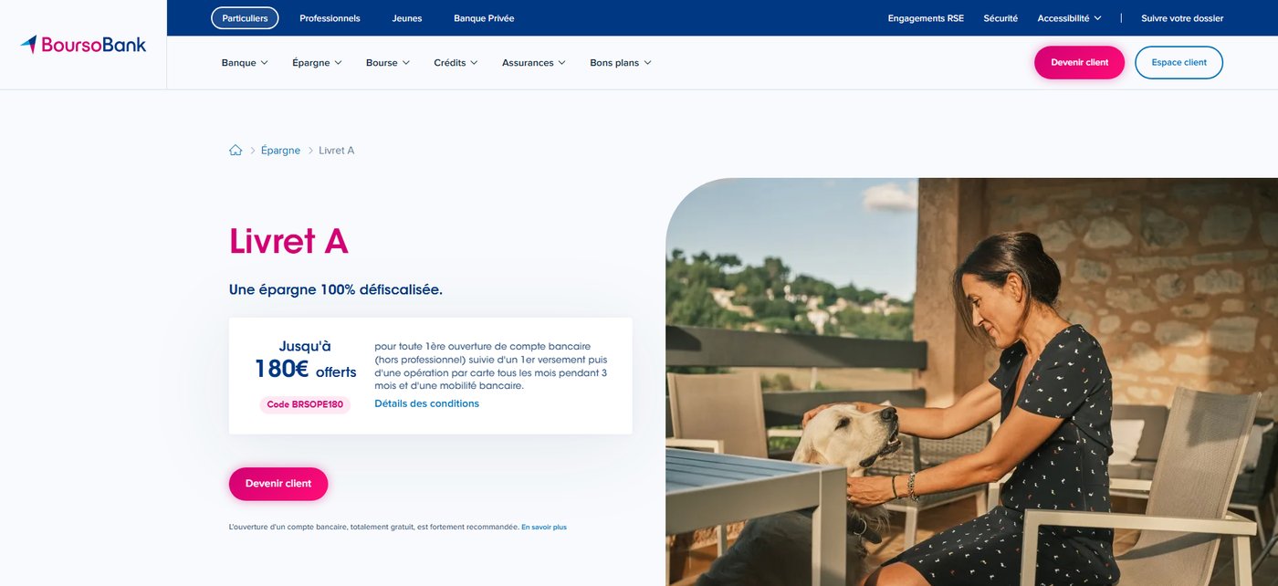 Épargne BoursoBank Livret A