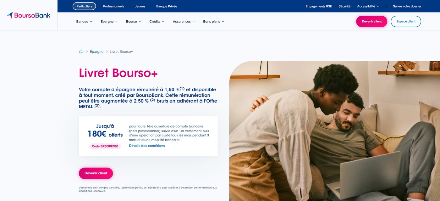 compte sur livret BoursoBank épargne