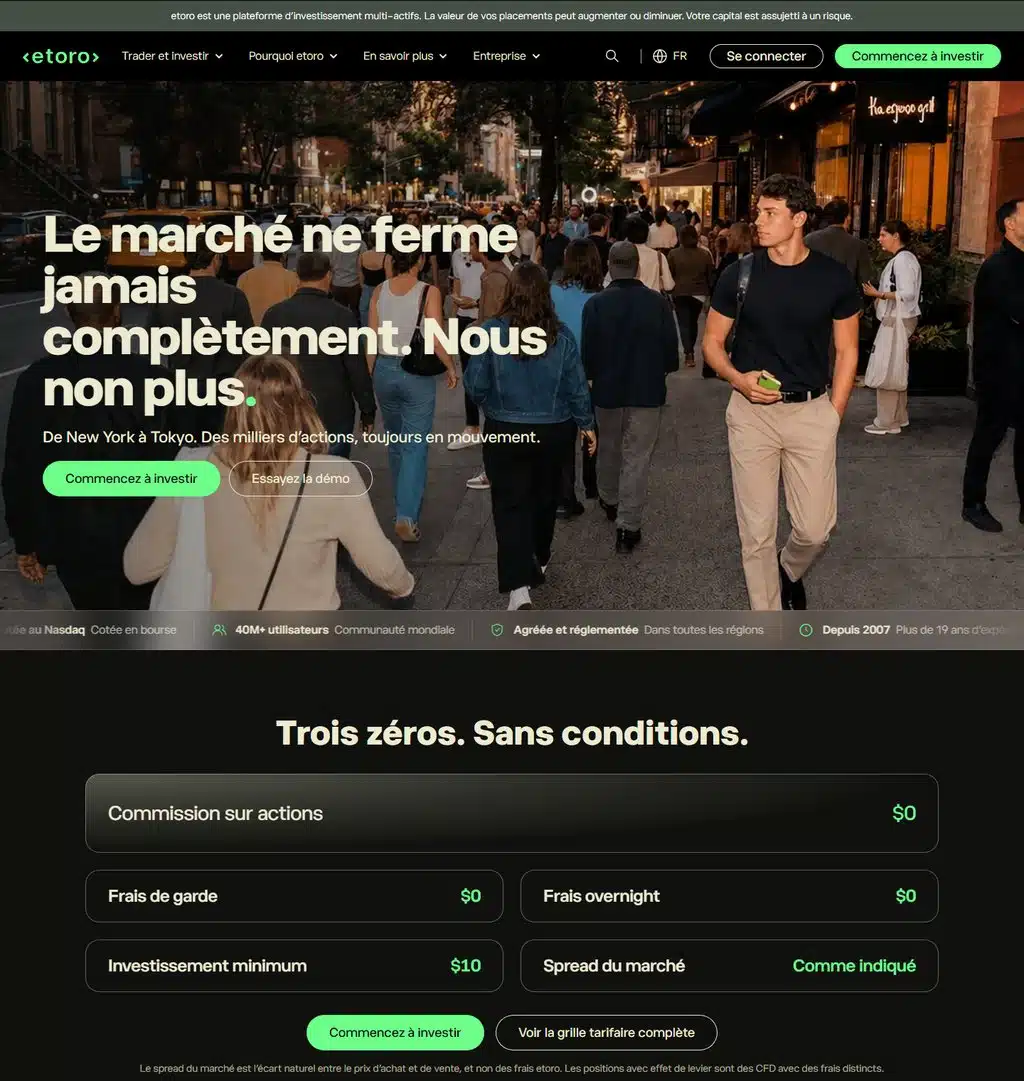 conditions téléchargement etoro
