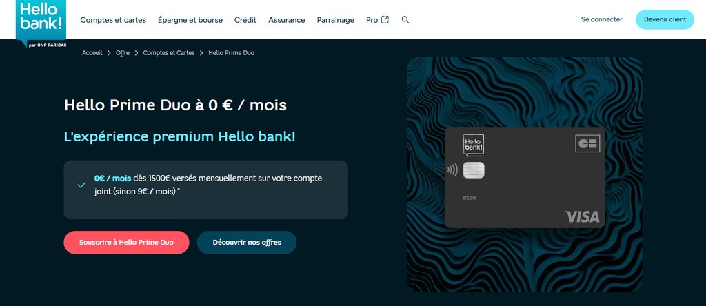Offre de bienvenue Hello Prime