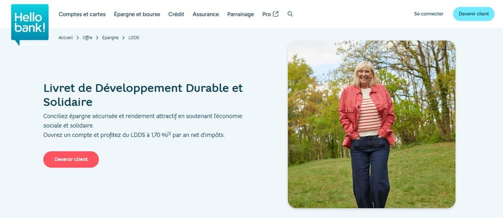 ouvrir un ldds Hello bank! avantages