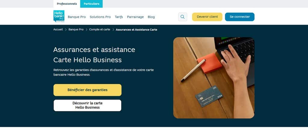 Carte Hello Business assurances