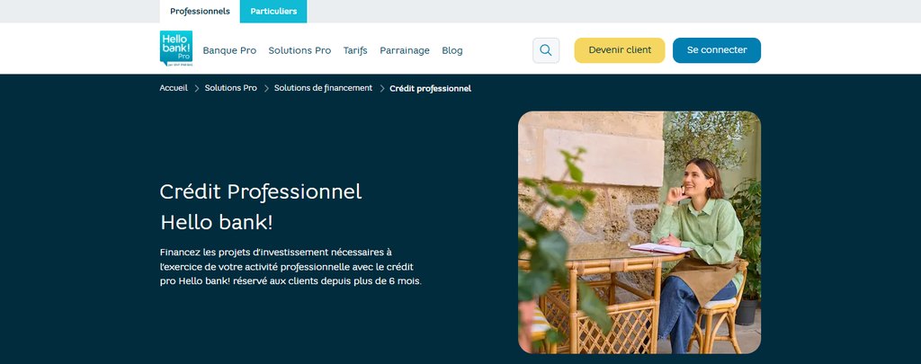 Crédit Pro Hello bank! pro
