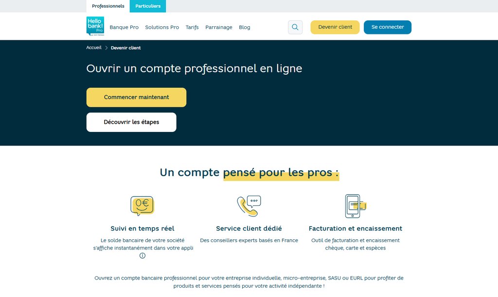 Obtenir CB Hello Business