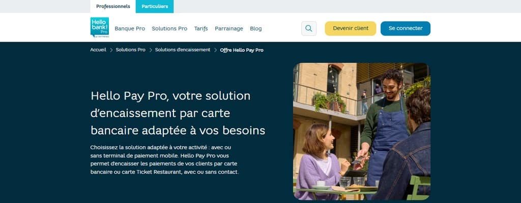 Frais encaissement hello business