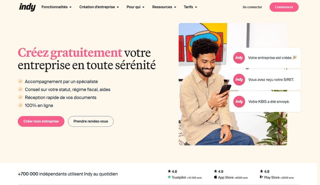 Indy avis création d'entreprise